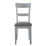 Two Tone Grey and Pearl Grey Ladder Back Side Chairs B062P182718