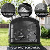 Black Bike Storage Shed Tent for 3-4 Bicycles 60961106