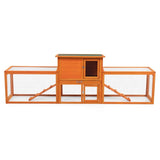 ZNTS Large three box rabbit cage,for Indoor and Outdoor Use, orange W2181P163957