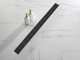 36 Inch Linear Shower Drain with Removable Brick Patterned Grate Cover, 304 Stainless Steel Shower 56489198