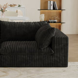 Cloud Sofa,Corduroy Fabric,Deep Seat Couches,Double-layer design,Removable Cushion,No Assembly, DIY W2824P324519