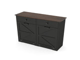 Farmhouse Black Double Tilt Out Trash for 20 Gallon Trash Cans, Free Standing Recycling 29423992