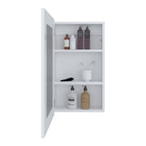 Juno 25.7" H x 15.7" W Narrow Mirror Medicine Cabinet, One door with Three interior Shelves for B070P242486