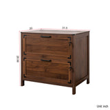 2 Drawer Farmhouse File Cabinet,Filing Cabinet with Lock for Home Office W331P272380