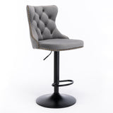 Furniture,Swivel Velvet Barstools Adjusatble Seat Height from 25-33 Inch,17.7 inch base, Modern 37443239