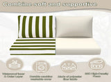 Outdoor Loveseat Cushion Set, 48 x 24 inch, Water Repellent Patio Furniture Cushions Replacement 98887834