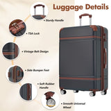 Hardshell Luggage Sets with Bags Lightweight Suitcase Double Spinner Wheels with TSA Lock ,Single N732P193484B