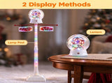 5 FT Christmas Street Lamp Post with Ferris Wheel Snow Globe Lantern, Color Light, Snowfall & Music, 28778664