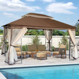 ZNTS 13 x 10 Ft. Outdoor Patio Gazebo Canopy Tent With Ventilated Double Roof And Removable Mosquito 46786735