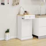 One Drawers and One-Compartment Tilt-Out Trash Cabinet Kitchen Trash Cabinet-White W1120127324