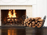 Folding Log Storage Rack, Log Holder Firewood Racks,Black 47640468