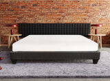 Contemporary 14 in. Platform Mattress Foundation, Full Size Upholstered Bed Frame Base, Dark Gray B011P203585