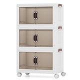 Stackable Storage Boxes Bins with Lockable Casters 25.5" x 16 x 43.5 12927087