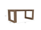 Lacey Rectangle Computer Desk Smokey Oak B06280017