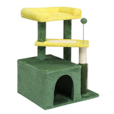 27.5in Cat Tree, Multi-level Cat Tower with Cat Scratching Post and Pad, Cozy Cat Condo, Padded Top 92212210