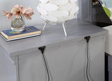 Transitional Style Gray Color Solid wood 1pc Nightstand Only Bedroom Furniture Bedside Table Round B011140215