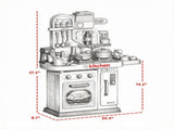 Kids Play Kitchen with Lights & Sounds 33 Accessories, Storage for Toddler 3-6 Years Old 05677630