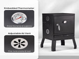Portable Outdoor Smoker with 2 Detachable Grill Netting Smoking Racks, Charcoal Pan, 4 Air Vents, 54938531