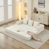 Comfy Convertible Folding Mattress Couch, Floor Bed, Chenille Floor with Armrest, Floor W1143P330248
