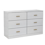 ZNTS Modern White 6-Drawer Dresser for Bedroom - Ample Storage Wide Chest of Drawers, Sturdy & Safe W1785136021