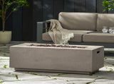 40" Outdoor 40,000 BTU Rectangular MgO Concrete Propane Fire Pit, Dark Grey 63492.00LGRY-40K