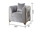 Velencia Modern Style Chair in Silver B009139138