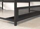 U-shaped Desk with Shelve and LED lights 09121568