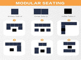 7-Piece Outdoor Patio Furniture Set, All-Weather Wicker Rattan Sectional Sofa With Thick Cushions & 02176082