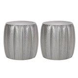 ZNTS METAL HAMMERED END TABLES 72231.00SLVBRSANTMP2