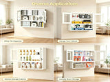 Steel Wall-Mounted Cabinet 31.50 31.50 11.81 inches White Steel Display Cabinet 14961045