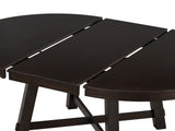 TREXM Farmhouse Round Extendable Dining Table with 16" Leaf Wood Kitchen Table WF291263AAP
