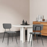 Set of 4 Modern Padded Dining Chairs for Kitchen Bar Office Chair, Grey 70740742
