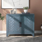 U_STYLE 40'' Modern Cabinets with Unique Design Doors with 1 Adjustable Shelves,Suitable for WF313558AAV