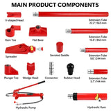 Power Hydraulic Ram Cylinder Jack Single-Acting Mini Jack, Porta Power Kit, Stroke for W1239P170233