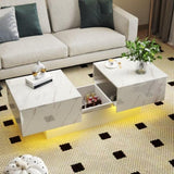 Coffee Table with Sliding Tabletop, Center Table with Hidden Storage Compartment, Extendable Table W331P270516