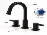 8-Inch Widespread Bathroom Faucet, 2-Handle 3-Hole with 360&deg Pull-Down Sprayer and Pop-Up Drain, 87967403