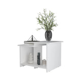 White Coffee Table with Open Storage B062P290252