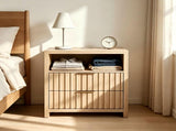 () 2-Drawer 1-Shelf Honeycomb Board MDF Bedside Table 23.6*15.6*25.2in Light 77639782