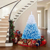 5ft Blue&White Xmas Tree - Flocked Snow-Melt Design, Sturdy Metal Stand, 456 Tips, Fireproof & 17188165