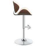 Ecru and Chrome Adjustable Bar Stool B062P153492