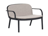Luna Outdoor PP Club Chair, Black Frame with Beige Cushion, Set of 2 N775P272730B
