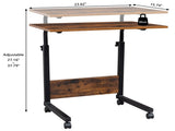 Rolling & Height adjustable P2 15MM Chipboard & Steel Side Table with Baffle 74177714
