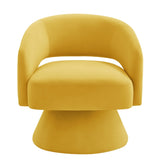 Modern Swivel Barrel Chair, Upholstered Velvet Round Accent Chairs,360 Degree Comfy Swivel Chair W2186P178772