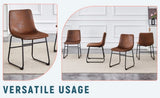 A set of 4 Retro Brown Suede Chairs ,Comfortable Bar Stools, Suitable for Industrial and Vintage W3226P279060