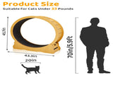 Cat Wheel Exerciser for Indoor Cats, 43.3-inch Large Cat Exercise Wheel for Running Silent, Cat 07677177