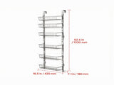 6-Tier Over the Door Pantry Organizer, Adjustable Hanging Storage Rack for Kitchen 65150463