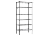 Replaceable assembly with wheels, floor mounted carbon steel storage rack, black 10425008