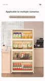 19.69" Side Wide Folding Storage Cabinet ,5 Tiers,19.69"11.81"50.00",Collapsible Storage Bins with 06151378