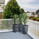 3 PCS Indoor Planters with Drainage Hole Gray 36403940