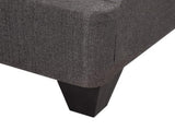 Contemporary 14 in. Platform Mattress Foundation, Cal King Size Upholstered Bed Base, Dark Gray B011P203584